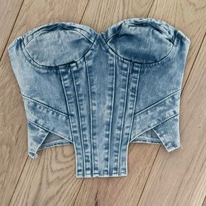 Denim Jean corset top size xs or 2